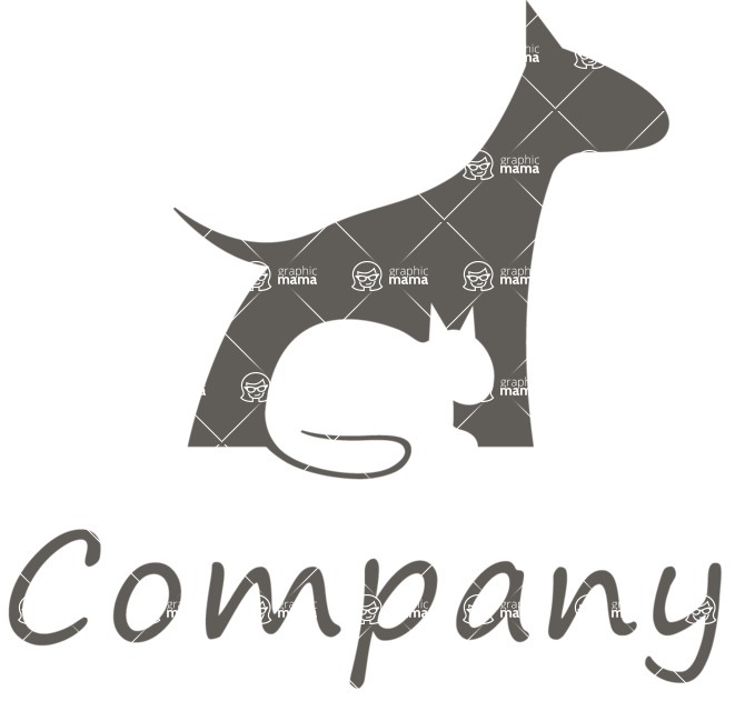 Business Logo Templates - vector graphics in a pack from GraphicMama - Dog and Cat Animal Logo Design
